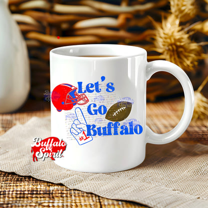 Retro Let’s Go Buffalo *Digital Product* - Retro Buffalo PNG, Buffalo Football PNG