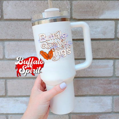 Buffalo Gives You Wings *Digital Product* - Buffalo PNG, Chicken Wing PNG, Buffalo Wing PNG