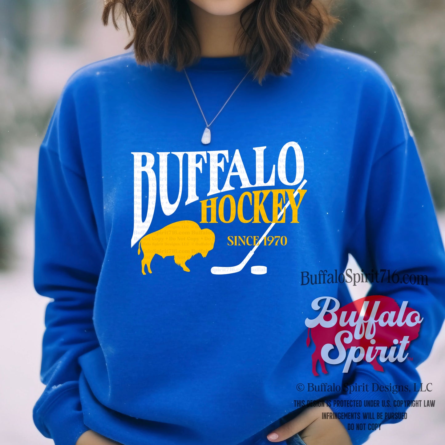 Buffalo Hockey Since 1970 Stick | Buffalo Hockey Shirt