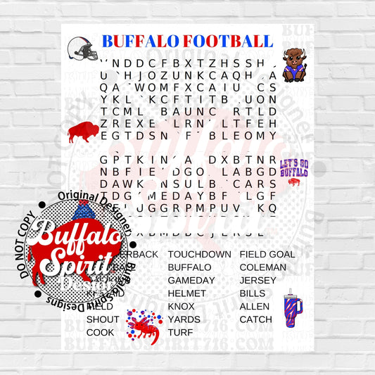 Buffalo Football Crossword Puzzle