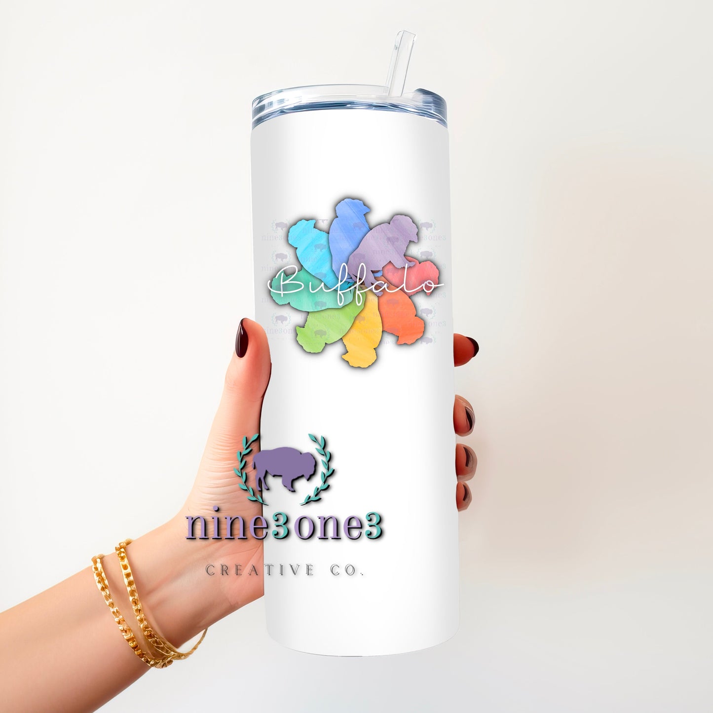 Radial Rainbow Buffalo