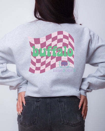 Checkerboard Buffalo | Pink