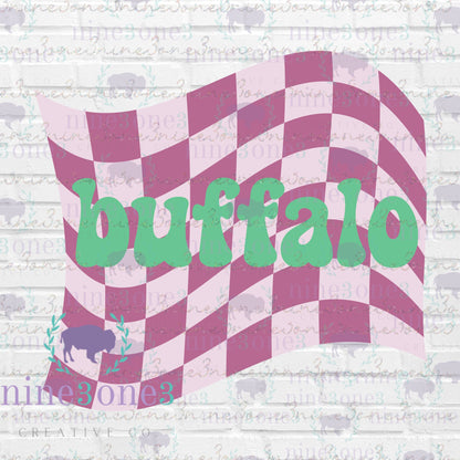 Checkerboard Buffalo | Pink